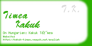 timea kakuk business card